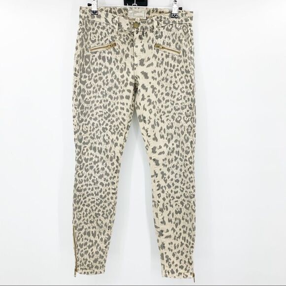 Current/Elliott Denim - Current/Elliott Soho Zip Stiletto‎ Leopard Jeans